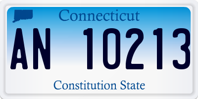 CT license plate AN10213