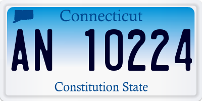 CT license plate AN10224