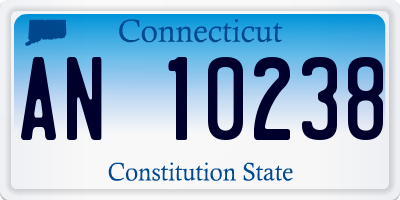 CT license plate AN10238
