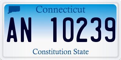 CT license plate AN10239