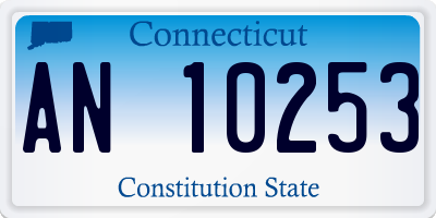 CT license plate AN10253