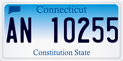 CT license plate AN10255