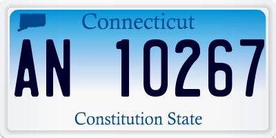 CT license plate AN10267