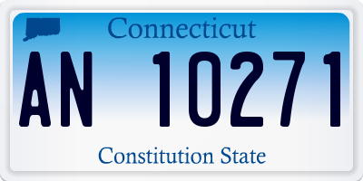 CT license plate AN10271