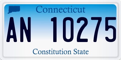 CT license plate AN10275