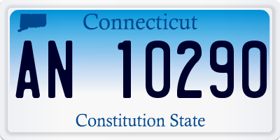 CT license plate AN10290