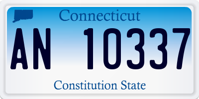 CT license plate AN10337