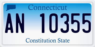 CT license plate AN10355