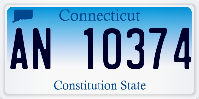 CT license plate AN10374