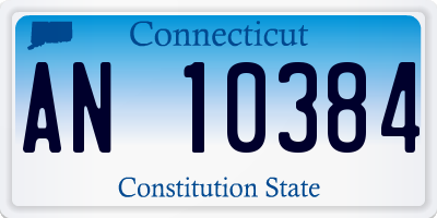 CT license plate AN10384