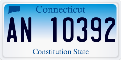 CT license plate AN10392