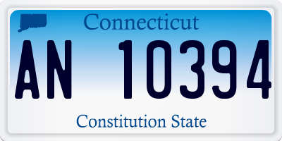 CT license plate AN10394