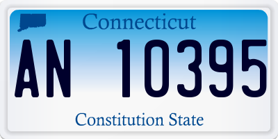 CT license plate AN10395