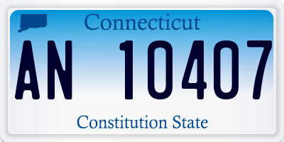 CT license plate AN10407