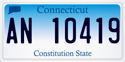 CT license plate AN10419