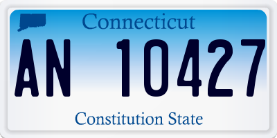 CT license plate AN10427