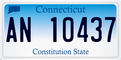 CT license plate AN10437