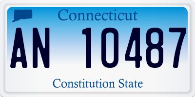 CT license plate AN10487