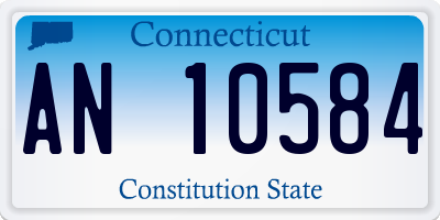 CT license plate AN10584