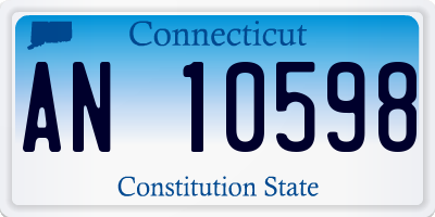 CT license plate AN10598
