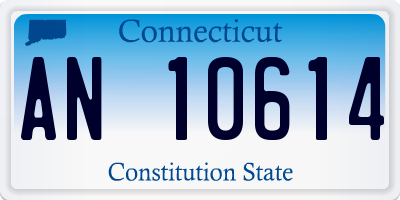 CT license plate AN10614