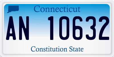 CT license plate AN10632