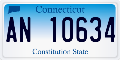 CT license plate AN10634