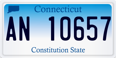 CT license plate AN10657