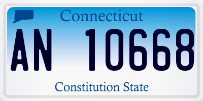CT license plate AN10668