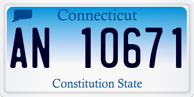 CT license plate AN10671