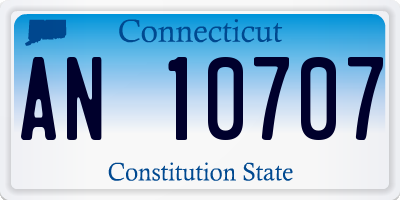 CT license plate AN10707