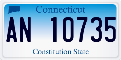 CT license plate AN10735
