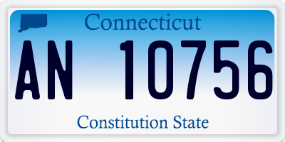 CT license plate AN10756