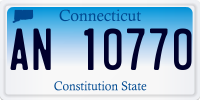 CT license plate AN10770