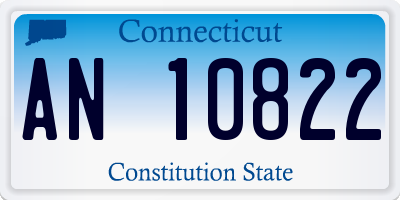 CT license plate AN10822