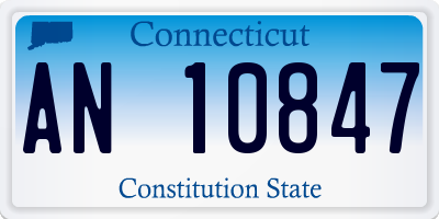 CT license plate AN10847