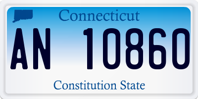 CT license plate AN10860