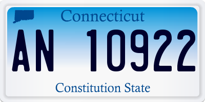 CT license plate AN10922