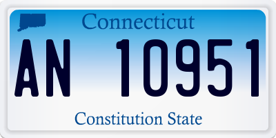 CT license plate AN10951