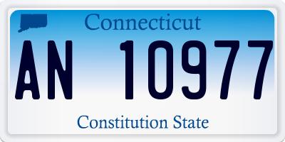 CT license plate AN10977