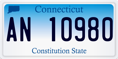 CT license plate AN10980