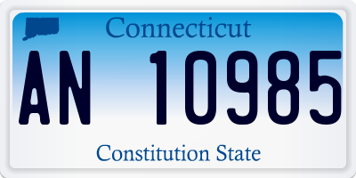 CT license plate AN10985