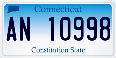 CT license plate AN10998