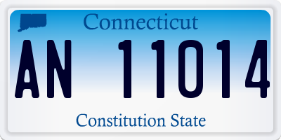 CT license plate AN11014