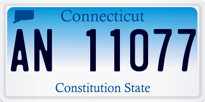 CT license plate AN11077
