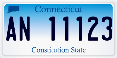 CT license plate AN11123