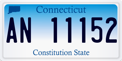 CT license plate AN11152