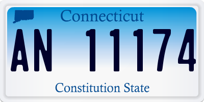 CT license plate AN11174