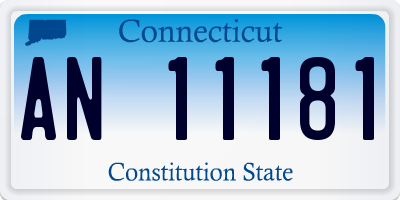 CT license plate AN11181