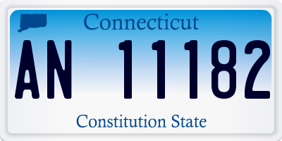 CT license plate AN11182